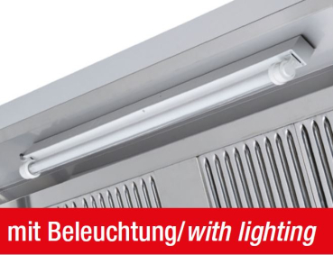 Preview: Wandhaube mit Motor und Regler, 2000 x 900 x 450 mm